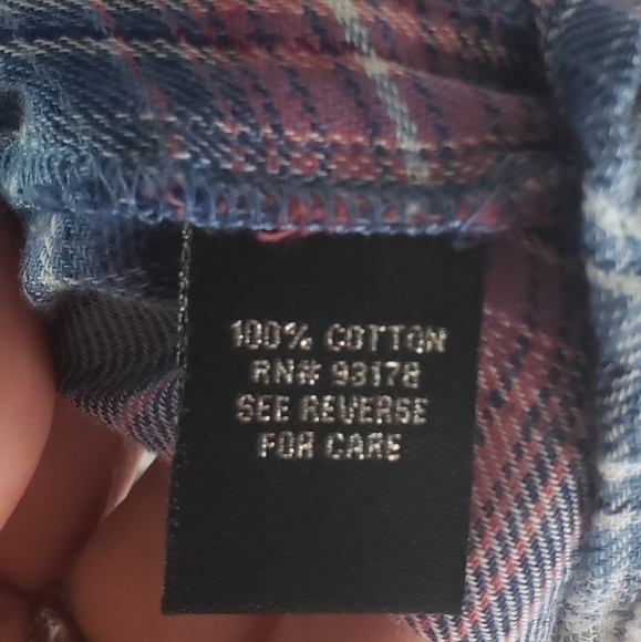 NEW! CATHERINE MALANDRINO Relaxed Fit Buttondown Flannel Blouse XS. - Picture 6 of 6